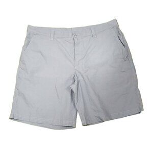 Columbia Cotton Shorts, Men's 40 Waist, Light Gray, 10" Inseam, Casual